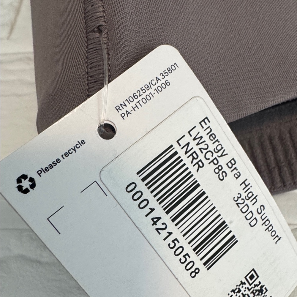 Lululemon Energy Bra High Support 32DDD NWT TAUPE - Picture 4 of 7